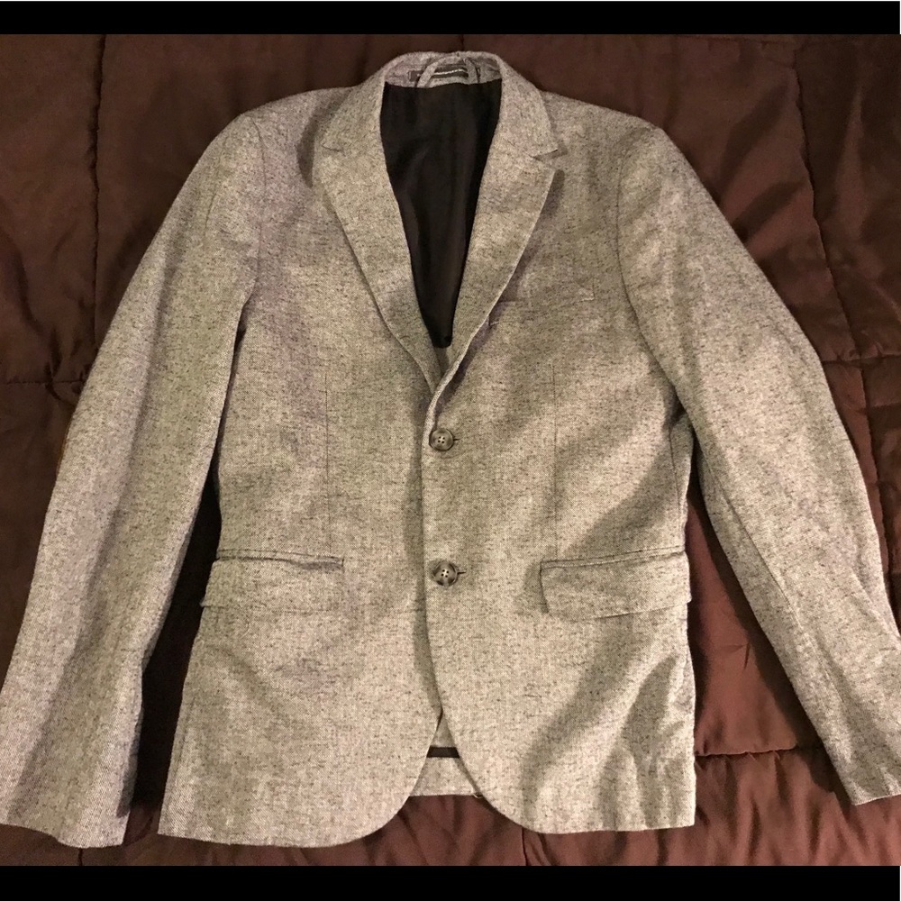 H and m 36r gray suit jacket